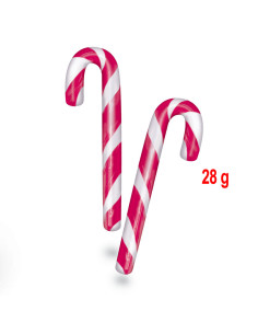 Candy Cane 28 Gr rosso bianco Pz.50, Ingrosso caramelle dolciumi www.ilcaramellaio2.com 2