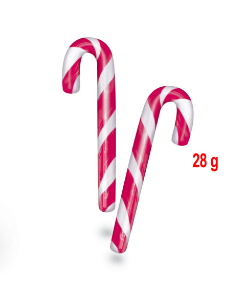 Candy Cane 28 Gr rosso bianco Pz.50, candycane, natale, fragola, dolci, zucchero, rosso