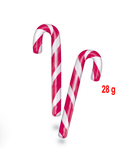 Candy Cane 28 Gr rosso bianco Pz.50, candycane, natale, fragola, dolci, zucchero, rosso
