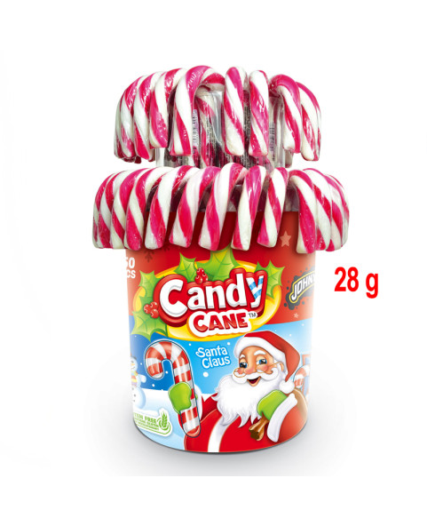 Candy Cane 28 Gr rosso bianco Pz.50, Ingrosso caramelle dolciumi www.ilcaramellaio2.com