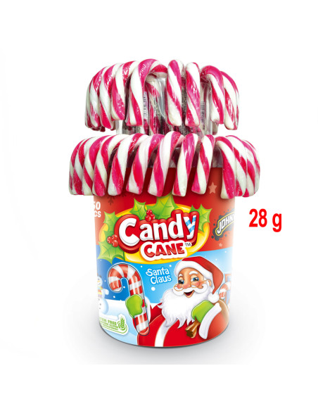 Candy Cane 28 Gr rosso bianco Pz.50, Ingrosso caramelle dolciumi www.ilcaramellaio2.com