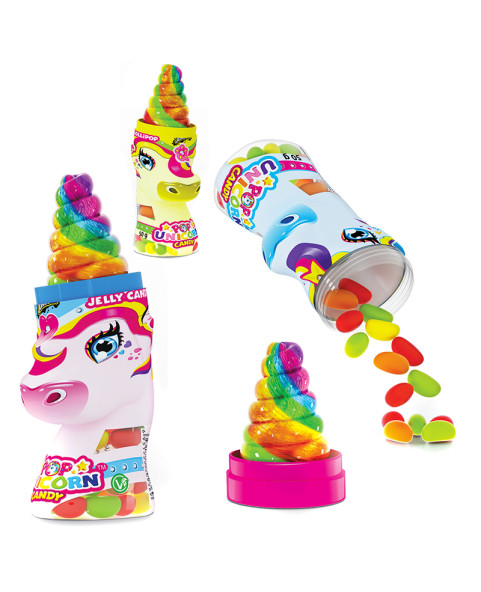 UNICORN POP and CANDY 18 pcs. 50 gr., Wholesale sweets and candies www.ilcaramellaio2.com