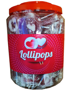 lecca cuore rocks, lecca lecca frutta, lecca lecca incartati, dolci festa bambini, confezione 80 pezzi, party bag bambini