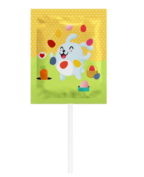 lecca happy easter, lecca lecca frutta, dolci festa pasqua, lecca lecca incartati, confezione 100 pezzi, party bag bambini