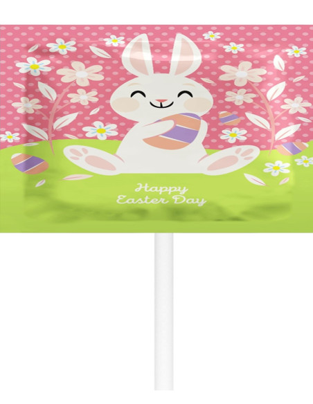 lecca happy easter, lecca lecca frutta, dolci festa pasqua, lecca lecca incartati, confezione 100 pezzi, party bag bambini