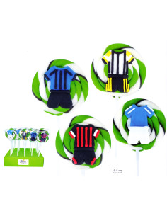 EXP. N° 24 LOLLIPOP "FOOTBALL TEAMS" 60 g , Wholesale sweets and candies www.ilcaramellaio2.com