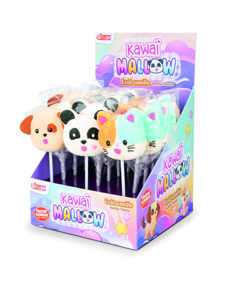 Kawai marshmallow lollipops gr.35 Pz.18, Wholesale sweets and candies www.ilcaramellaio2.com