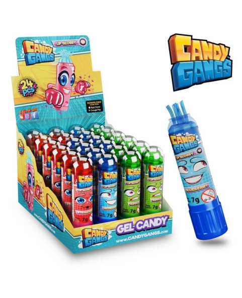 lucidalabbra gel frutta, candy gangs glossy, lip gloss dolce, gadget dolciumi, novità banco caramelle, prodotto fruttato