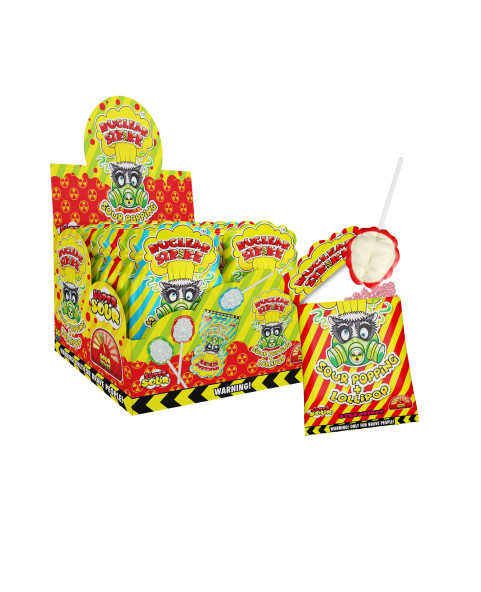 lecca lecca frizzante, sour popping candy, lollipop con polvere, caramella effervescente, dolciumi aciduli, novità banco
