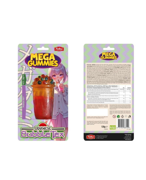 Bubble tea Japanese Mega Gummies gr.120 Pz.12, Wholesale sweets and candies www.ilcaramellaio2.com