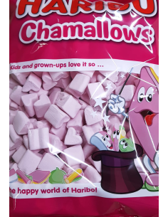 Haribo Mallow Hearts with raspberry and strawberry flavour – soft heart-shaped marshmallow sweets in a 1 kg bulk pack. 2