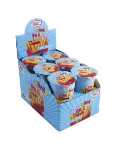 PZ.12 CUP CRAZY FRIES GR.63, Ingrosso caramelle dolciumi www.ilcaramellaio2.com,patatine, gommose, fragola, bambini