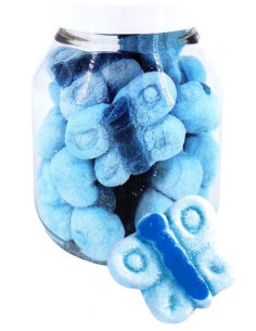 12 PIECES ASSORTED MALLOW JAR. Mini mallow 85g, mix mallow 60g, blue butterflies 115g, pink butterflies 115g - ROSSINI'S 2