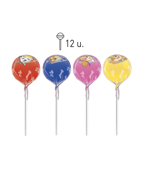 Paw patrol chupa bag of 12 pcs gr.144, Wholesale sweets and candies www.ilcaramellaio2.com