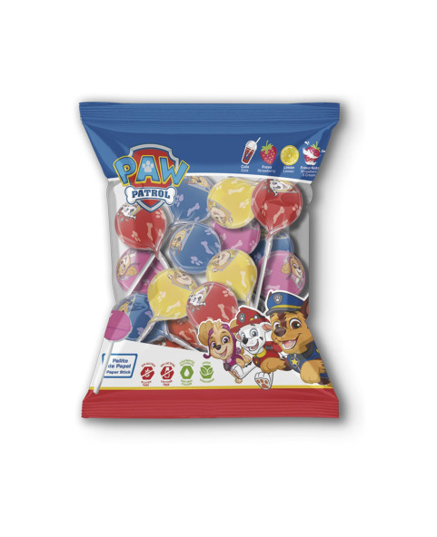 Paw patrol chupa bag of 12 pcs gr.144, Wholesale sweets and candies www.ilcaramellaio2.com
