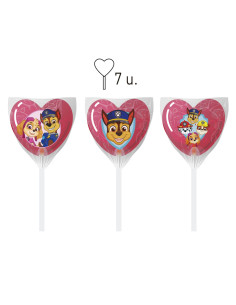 Paw patrol lecca cuore sacchetto da 7 pz gr.97, Ingrosso caramelle dolciumi www.ilcaramellaio2.com 2