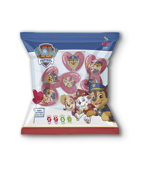 Paw patrol heart licks bag of 7 pcs gr.97, Wholesale sweets and candies www.ilcaramellaio2.com