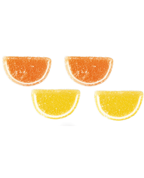 TRANCI ARANCIA & LIMONE (SCARTATI) Kg.3, tranci-arancia-limone, gelatine-incartate, caramelle-agrumi, eljo, dolciumi-sfusi