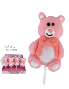 EXP. N° 12 MALLOW LOLLIPOP "BEARS" 35 g, Wholesale sweets and candies www.ilcaramellaio2.com