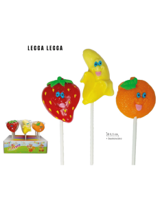 EXP. N° 24 LOLLIPOP "FUNNY FRUIT" 30 g, Wholesale sweets and candies www.ilcaramellaio2.com