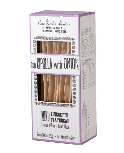 MINI LINGUETTE" WITH ONION 120 g Pcs.12, Wholesale sweets and confectionery www.ilcaramellaio2.com