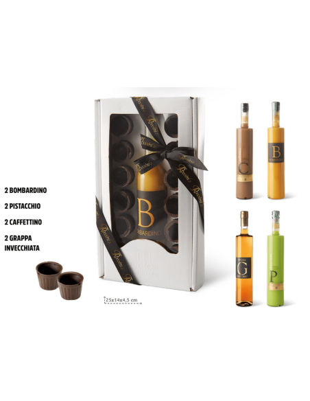 LIQUORCIOK "CREME & GRAPPA" (100 ml + 98 gr), Wholesale sweets and candies www.ilcaramellaio2.com