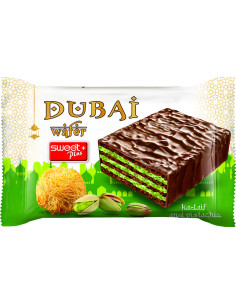Dubai wafer gr.35 Pz.12, dubai-wafer,wafer-pistacchio,kadayif,snack-dolce,wafer-ripieni,dolci-esotici 2