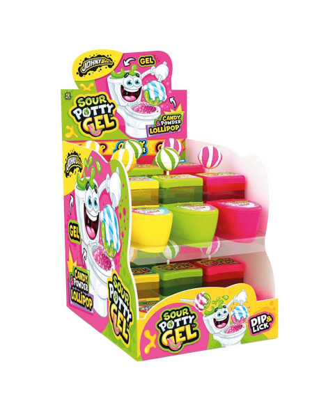 SOUR POTTY GEL LOLLIPOP Gr.51 Pz.12, Wholesale sweets and candies www.ilcaramellaio2.com