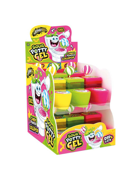 SOUR POTTY GEL LOLLIPOP Gr.51 Pz.12, Wholesale sweets and candies www.ilcaramellaio2.com