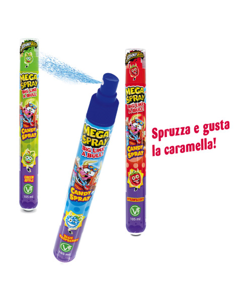 MEGA SPRAY Gr.105 Pz.12, Wholesale candy and sweets il caramelleio 2.0