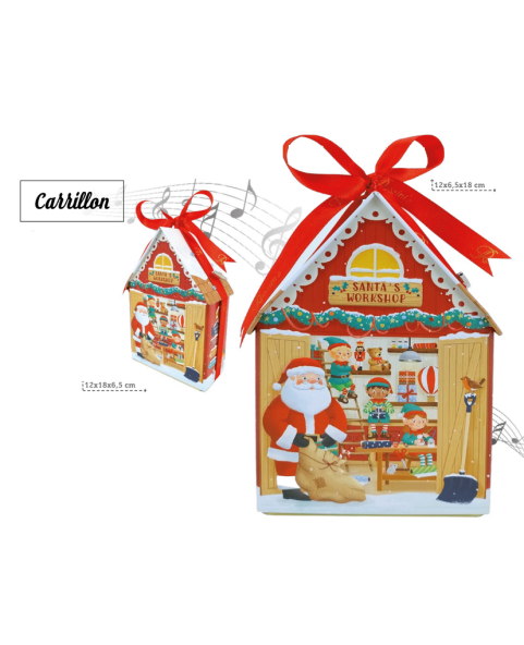 CT. N° 6 LATTA "SANTA'S WORKSHOP" C/MUSICA 200 g CO, Ingrosso caramelle e dolciumi il caramellaio 2.0