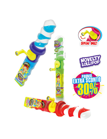 SPINER CANDY LOLLI POP GR.23, Ingrosso caramelle e dolciumi il caramellaio 2.0,spinner, lecca, bambini, gadget, candy, frutta