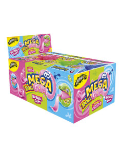 mega roll bubble gum, bubble gum nastro, chewing gum bambini, dolciumi colorati, bubble gum frutta, caramelle divertenti