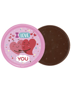 Monetone cioccolato, I Love You, confezione 36 pezzi, cioccolatini regalo, idea romantica, dolcetti 26 g