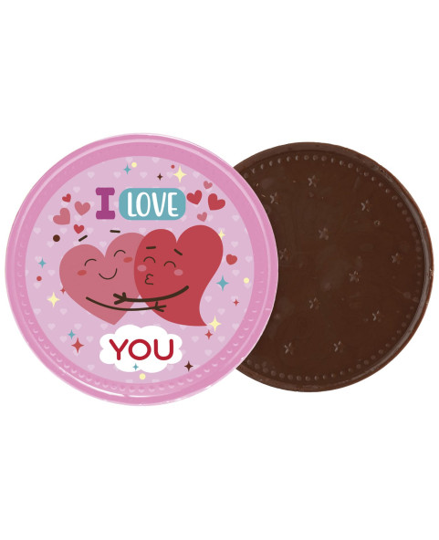 Monetone cioccolato, I Love You, confezione 36 pezzi, cioccolatini regalo, idea romantica, dolcetti 26 g