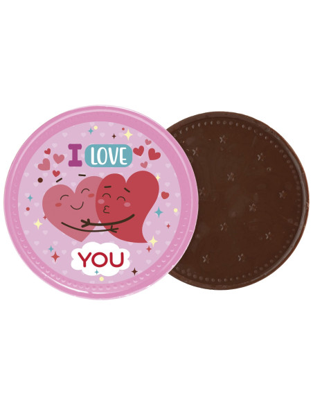 Monetone cioccolato, I Love You, confezione 36 pezzi, cioccolatini regalo, idea romantica, dolcetti 26 g