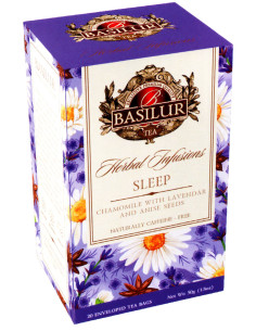 infuso sleep, tisana, basilur, camomilla, lavanda, anice