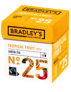 tè verde frutti tropicali, tè verde, bradley’s, fairtrade, mango, frutto della passione