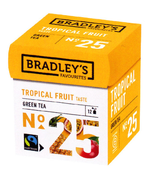 tè verde frutti tropicali, tè verde, bradley’s, fairtrade, mango, frutto della passione