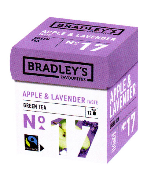 tè verde mela, tè verde lavanda, bradley’s, fairtrade, bustine tè, infuso aromatico