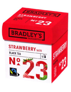 tè fragola, tè nero, bradley’s, fairtrade, bustine tè, infuso aromatizzato
