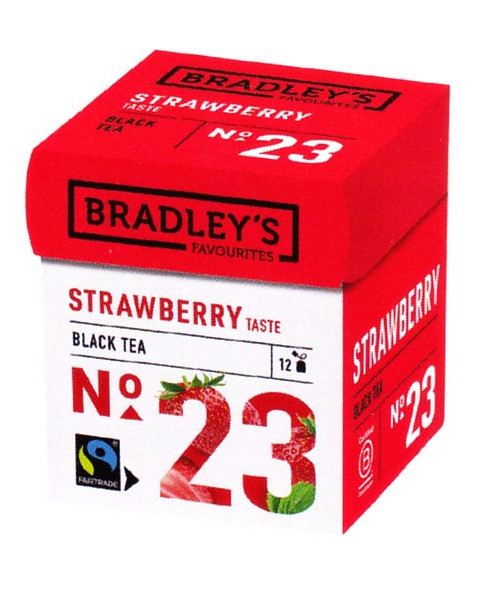 tè fragola, tè nero, bradley’s, fairtrade, bustine tè, infuso aromatizzato