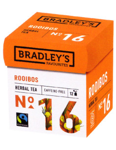 infuso rooibos, tisana, bradley’s, fairtrade, bustine infuso, bevanda rilassante