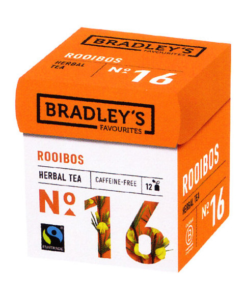 infuso rooibos, tisana, bradley’s, fairtrade, bustine infuso, bevanda rilassante