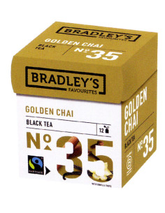 tè golden chai, tè speziato, bradley’s, fairtrade, bustine tè, infuso aromatico