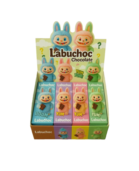 labuchoc,cioccolato-ripieno,tavolette-cioccolato,labubu,gusti-assortiti,dolci-creativi