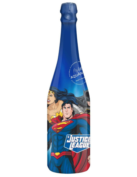 spumante-analcolico-justice-league,bevanda-senza-alcol,spumante-frutta,bottiglia-decorativa,party-bambini,drink-analcolico