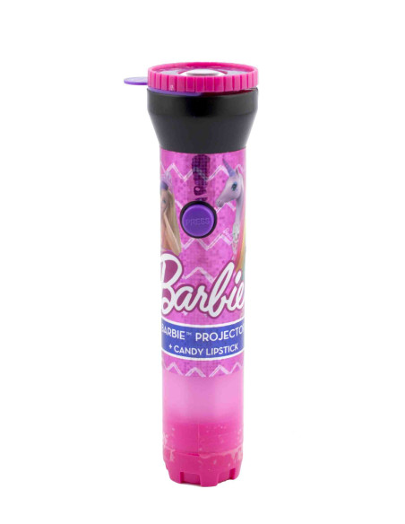 Barbie flashlight projector with candy lipstick gr. 14 Pcs.12
