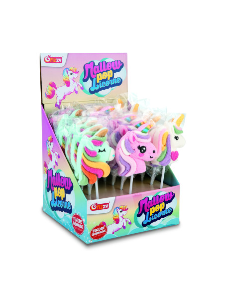 unicorno-lecca-marshmallow,lecca-marshmallow-unicorno,marshmallow-colorato,dolciumi-bambini,caramelle-tema-unicorno,box-18-pezzi