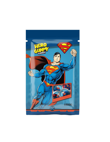 superman-gummy,filled-gummy-candy,wholesale-sweets,bulk-candy,superhero-candy,strawberry-blueberry-gummy